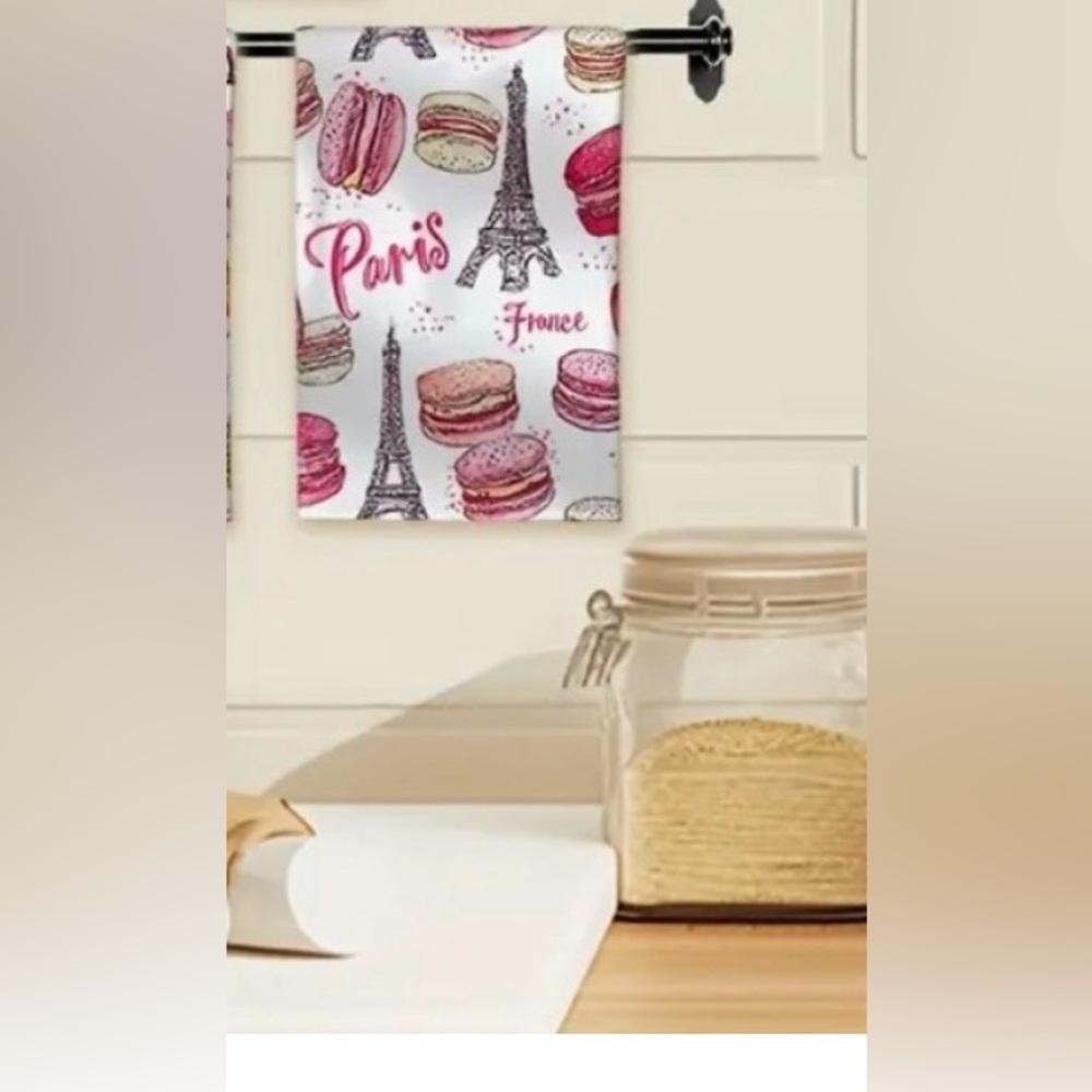 ✈️ B100-AB Paris Themed Decorative microfiber kitchen towel